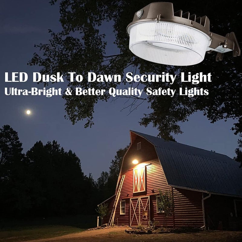 Elitexcel Dusk to Dawn Outdoor Lighting, 43W LED Barn Lights Outdoor, 5000LM 400W Replace Yard Lights, 5000K Daylight Security Area Street Light, 120V Waterproof Garage Parking Lot Flood Light - Image 5
